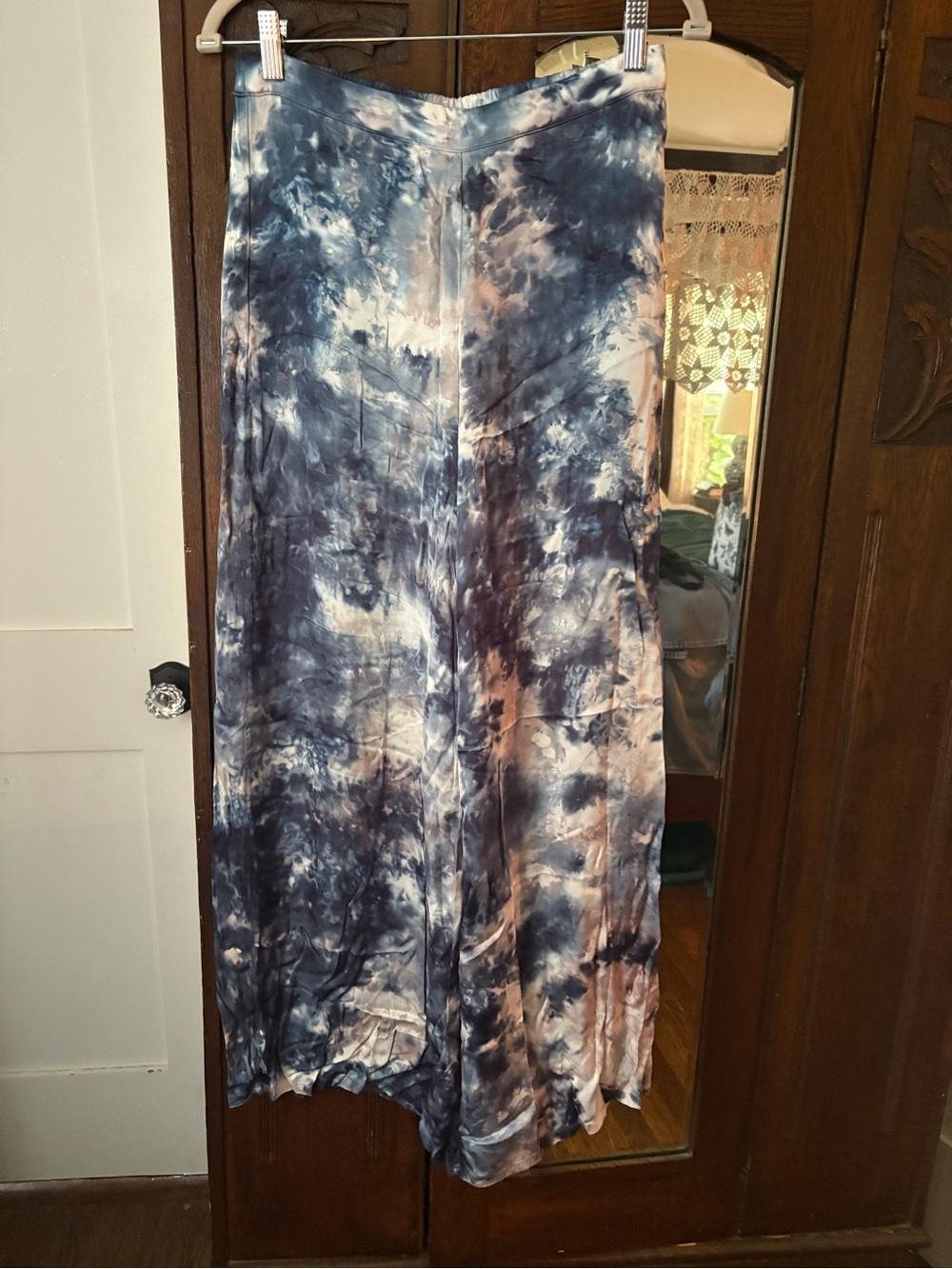 Young Fabulous & Broke Satin Tie-Dye Wide Leg Pants